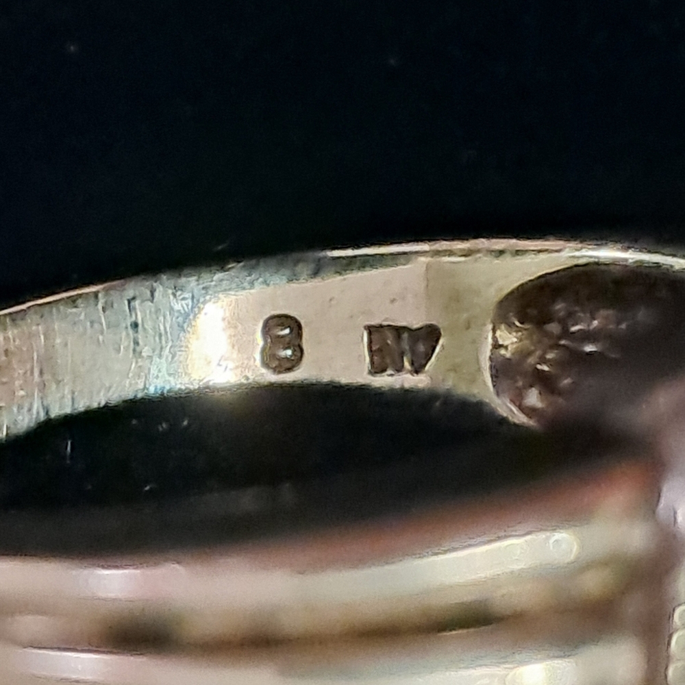 Vintage Designer Sterling Silver Cultured Pearl Ring, Size 8. - Picture 4 of 5